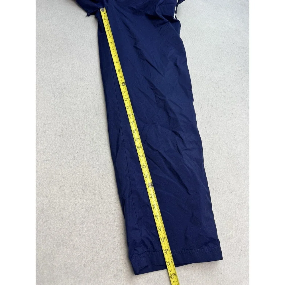 VTG Adidas Track Pants Mens Large Blue Nylon 3 Stripe Lined Zip Ankle Athletic